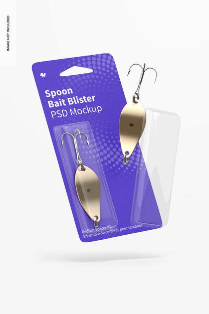 Free Spoon Bait Blister Mockup Psd
