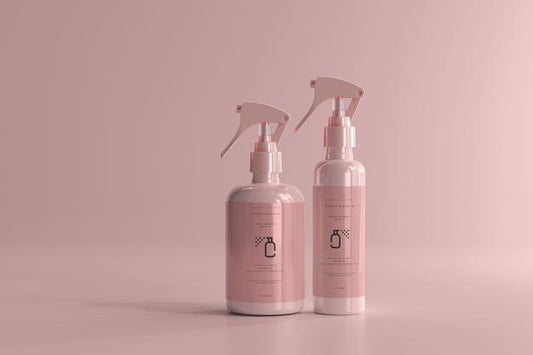 Free Spray Bottle Mockup Psd