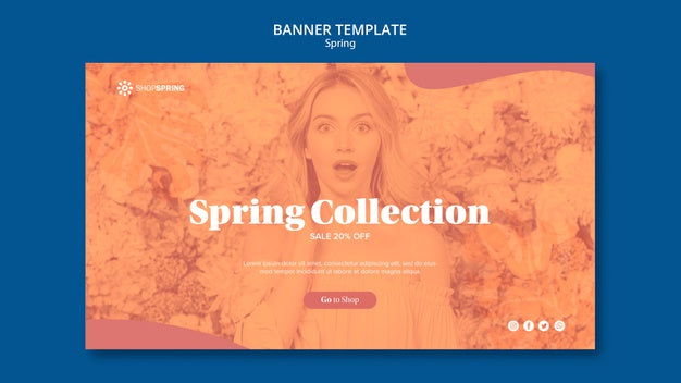 Free Spring Sale Collection Banner Template Psd