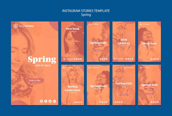 Free Spring Sale Instagram Stories Template Psd