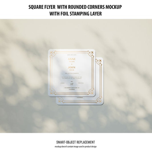 Free Sqaure Flyer Mockup Psd