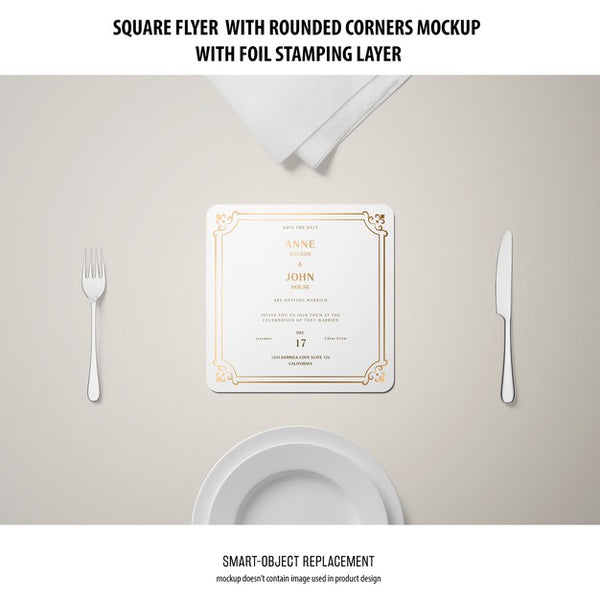 Free Sqaure Flyer Mockup Psd