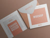 Free Square Branding Mockup With Business Card And Envelop Psd
