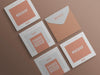 Free Square Branding Mockup With Business Card And Envelop Psd
