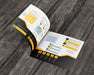 Free Square Brochure Mockup On Wooden Surface Psd