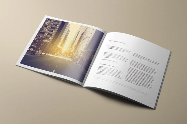 Free Square Brochure Mockup