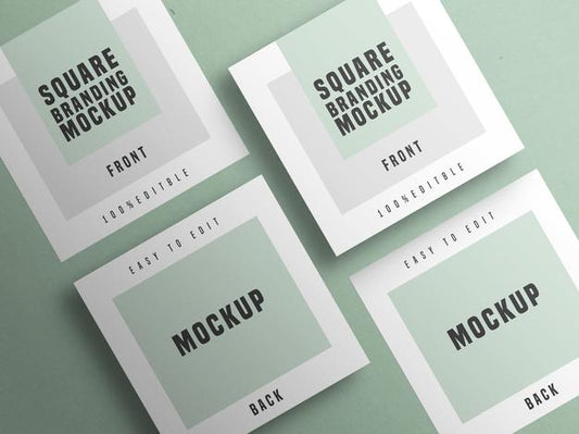 Free Square Business Card Mockup Psd