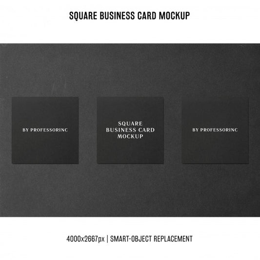 Free Square Business Card Mockup Psd