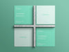Free Square Business Card Mockup Psd