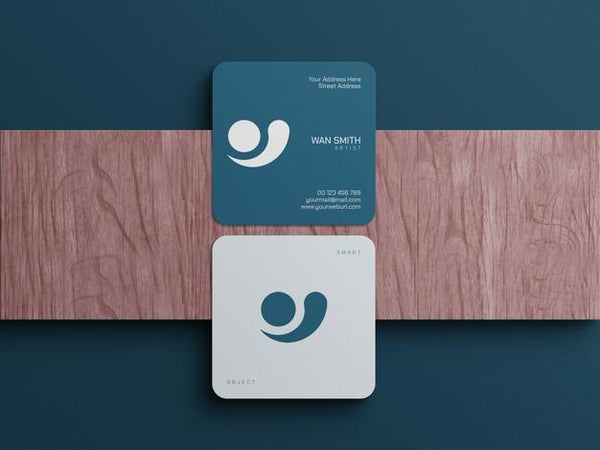 Free Square Business Card Mockup Psd