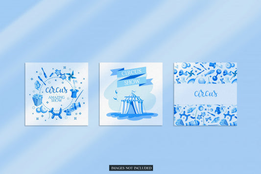 Free Square Cards Mockup Psd