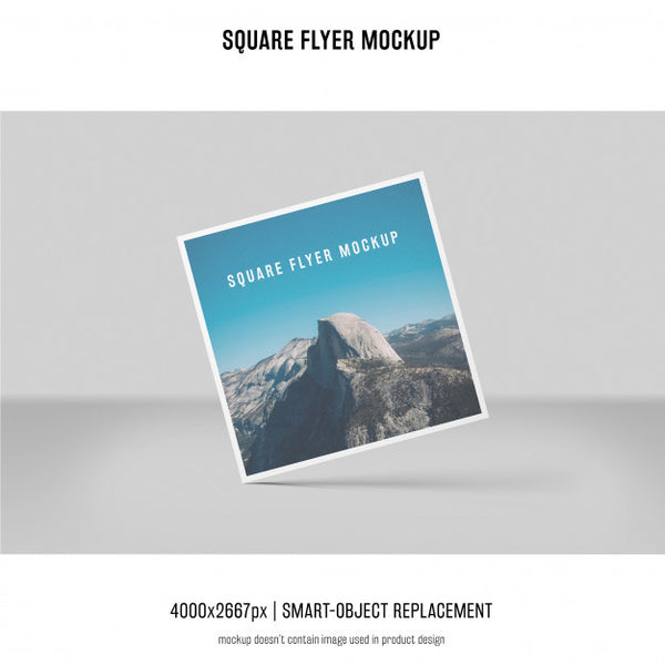 Free Square Flyer, Greeting Card, Invitation Mockup Psd