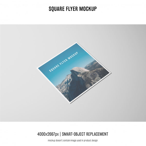 Free Square Flyer, Greeting Card, Invitation Mockup Psd