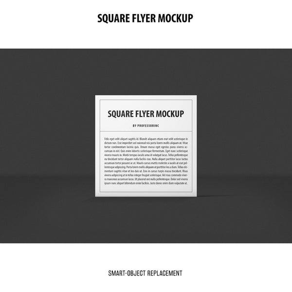 Free Square Flyer Mockup Psd