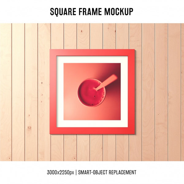 Free Square Frame Mockup Psd