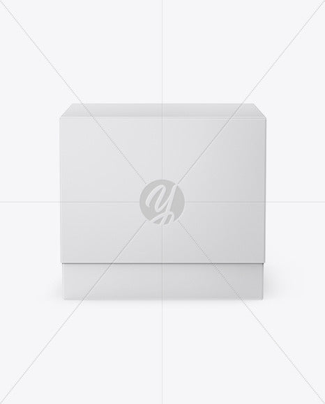 Free Square Matte Box Mockup - Front View