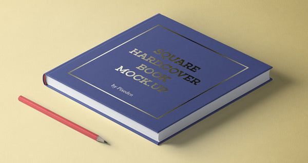 Free Square Psd Hardcover Book Mockup