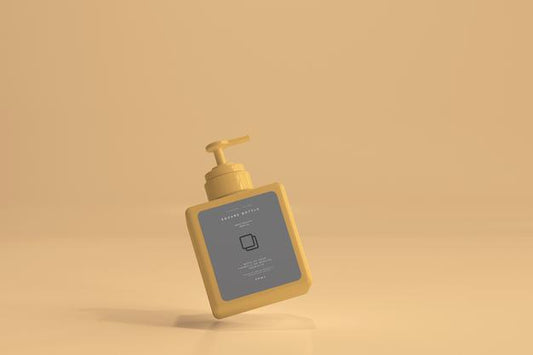 Free Square Pump Bottle Mockup Psd