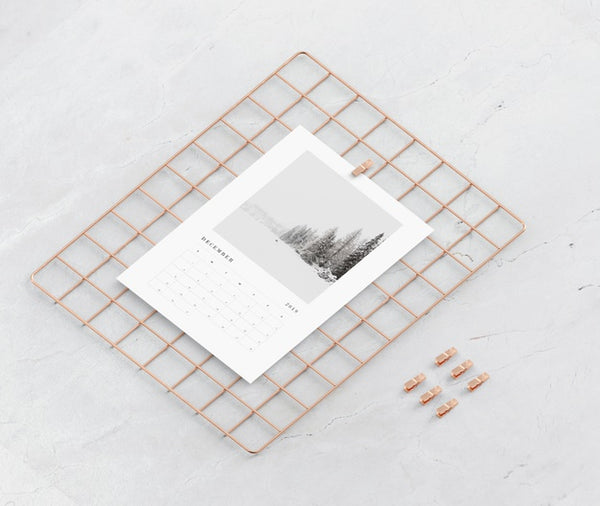 Free Squared Metal Support For Calendar Mock-Up Psd