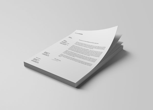 Free Stacked Letterheads Mockup