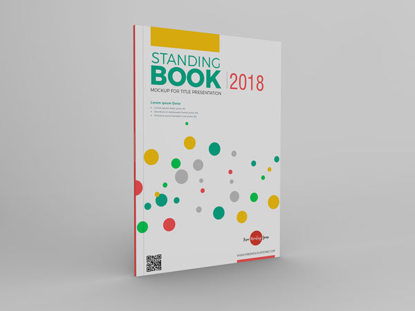 Free Standing Book Mockup For Title Presentation