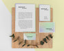 Free Stationery Arrangement With Plant Psd