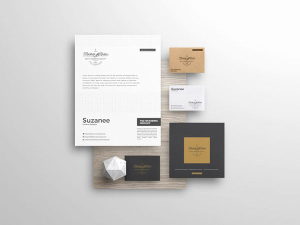 Free Stationery Branding Mockup