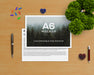 Free Stationery Concept With A6 Brochure Mockup Psd