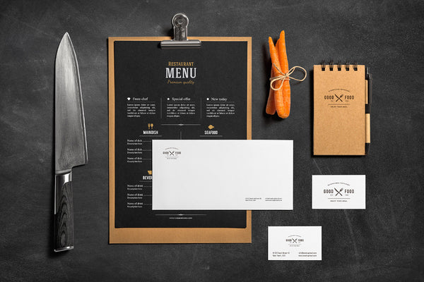 Free Stationery Food Mockup