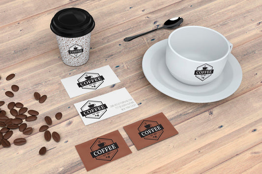 Free Stationery Mockup For Coffee Shop Psd