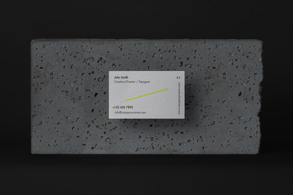 Free Stone Psd Business Card Mockup