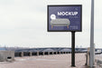 Free Street Billboard Display Mock-Up Outdoors Psd