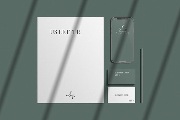 Free Stylish Stationery Branding Mockup