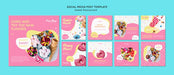 Free Sugar Rush Candy Store Social Media Template Psd