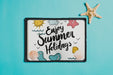 Free Summer Composition With Open Leather Book Psd