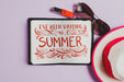 Free Summer Composition With Open Leather Book Psd