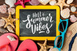 Free Summer Composition With Slate Psd
