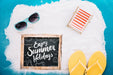 Free Summer Composition With Slate Psd