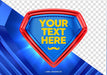 Free Super Hero Shield 3D Render Realistic Mockup Psd