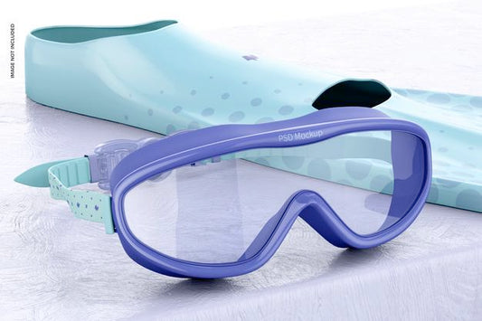 Free Swimming Goggles Mockup, Left View Psd
