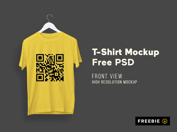 Free T-Shirt Mockup Psd Front View