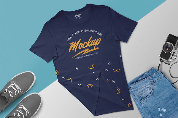 Free T-Shirt Mockup Scene