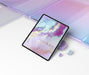 Free Tablet Device On Transparent Glass Psd