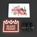 Free Tablet Mock-Up With Red Neon Lights Psd