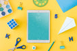 Free Tablet Mockup With Back To School Concept Psd