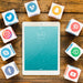 Free Tablet Mockup With Social Media Concept Psd