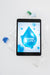 Free Tablet Mockup With Water Concept Psd