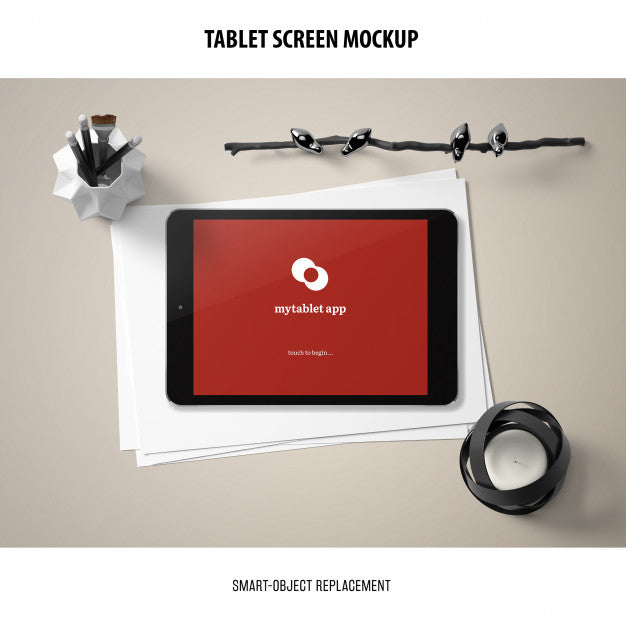 Free Tablet Screen Mockup Psd