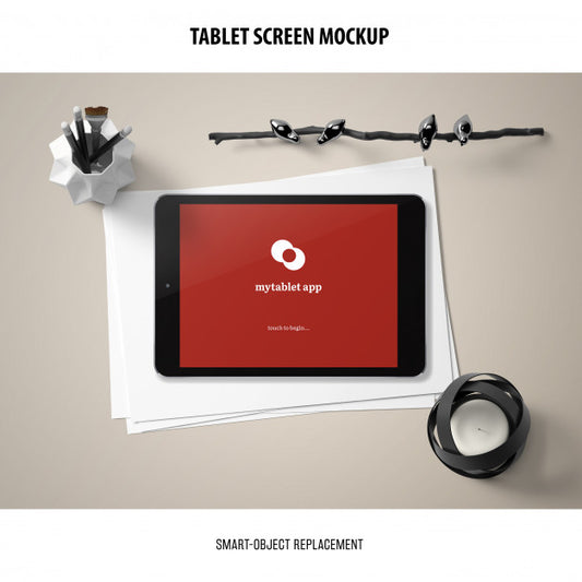 Free Tablet Screen Mockup Psd