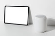 Free Tablet Screen Mockup With Smart Speaker Psd